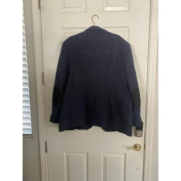 Pendelton Blue Wool Long Sleeves Button Front Blazer Coat Size 52 - Picture 6 of 6